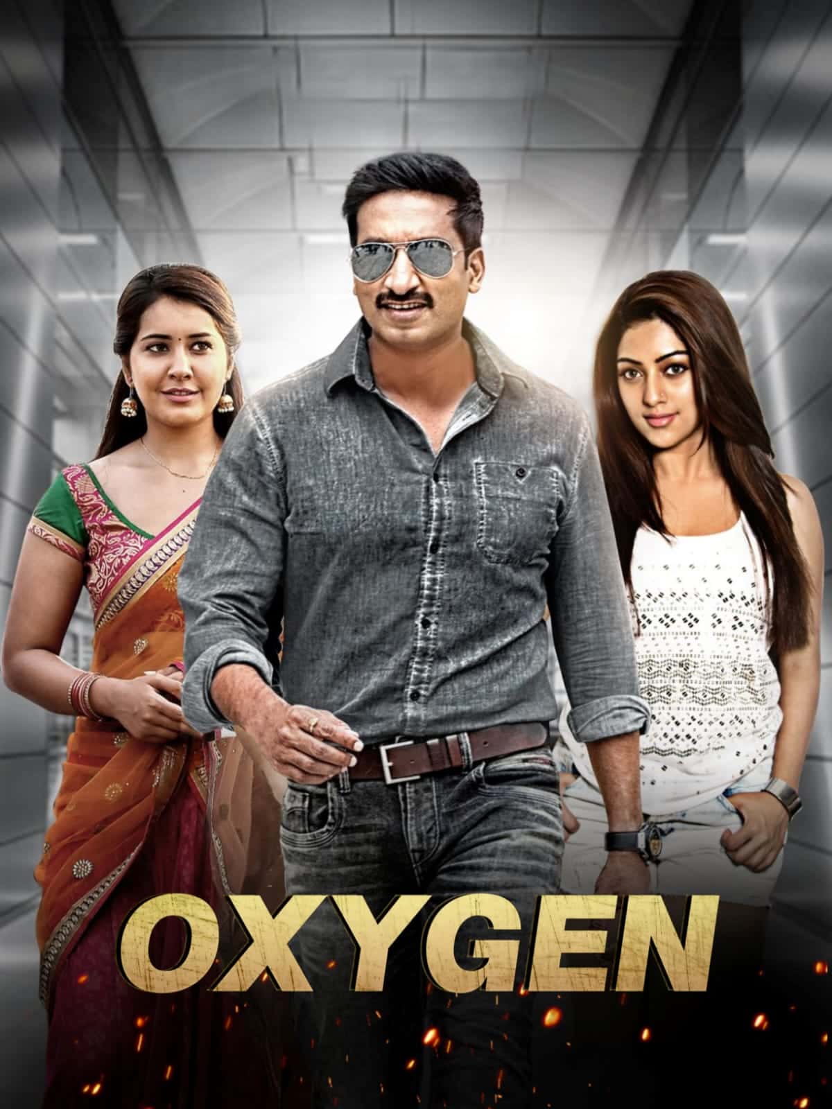 Oxygen (2017) Dual Audio [Hindi + Telugu] Full Movie UnCut HDRip